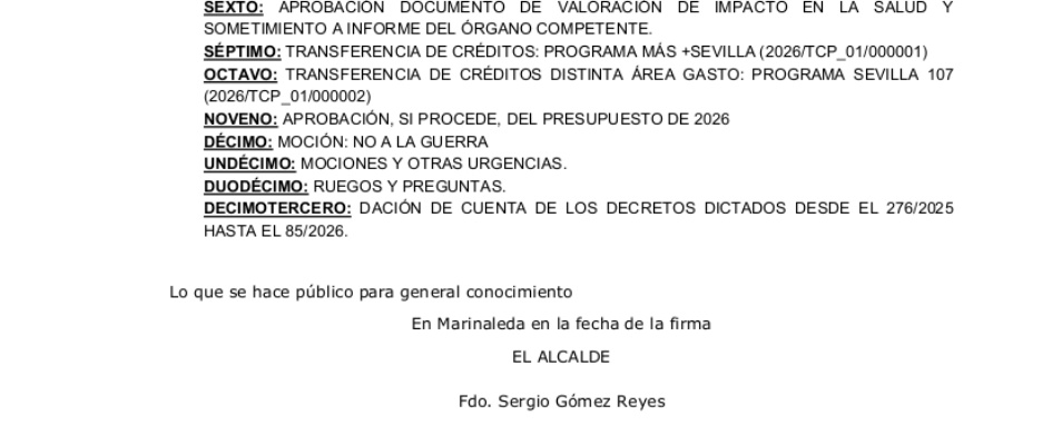 EDICT26 CONVOCATORIA PLENO ORDINARIO 1º TTREREPORT