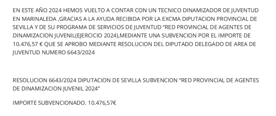 PROGRAMA DE REFUERZO Y JUVENTUD Y CONSOLIDADIDACION DE LAS ESTRUCTURAS LOCALES DE JUVENTUD